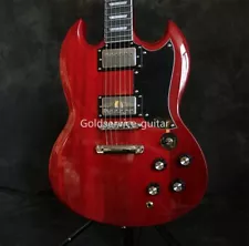 '61 SG G400 Electric Guitar Solid Body HH Pickup Transparent Cherry Red Hot Sale