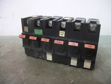 FEDERAL PACIFIC LOT OF 6 NA CIRCUIT BREAKERS NA115 15AMP 240VOLT 1POLE