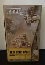 Refinery Wooden Beer Pong Game Tabletop Size Adult Party Drinking Game College