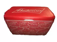 vintage budweiser cooler Red/white Logo Large Cooler