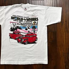 Muscle Cars Portland Oregon VTG T Shirt 90s PDX 1997 Salem Rock Racing Nascar