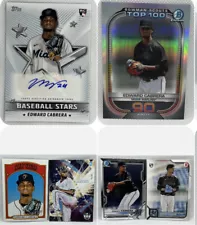 EDWARD CABRERA Rookie AUTO Lot 2022 Topps Bowman Chrome Panini Donruss RC +more