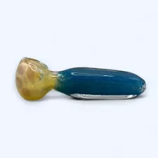 Cool Blue Glass Smoking Tobacco Pipe Hand Pipes - 4.8"