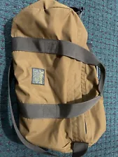 Filson Tin Cloth Field Duffle Bag Dark Tan Cotton Canvas