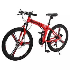 26" Full Suspension Mountain Bike Shimano 21 Speed Mens Womens Bikes Bicycle MTB