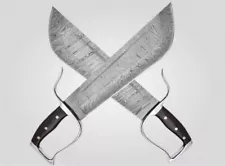 Wing Chun Butterfly Sword Pair | Damascus Steel Blades Hanging Folded