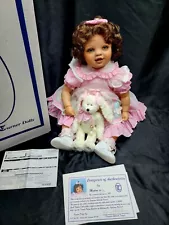 26” Vinyl Doll By Virginia E Turner LE #of200 Brown Hair Green Eyes, Signed NIB