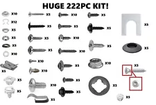 HUGE 222pc KIT! FOR ALL MOPAR A B C E BODY CUDA CHALLENGER CHARGER DUSTER ETC