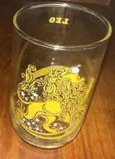 1976 Vintage Arbys Promotional LEO Zodiac Astrology Drinking Glass Beverly KMA