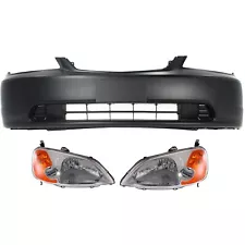 Bumper Kit For 2001-2003 Honda Civic Front 4-Door Sedan 3 Piece