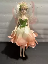 Porcelain Fairy Doll with Flower Petal Dress Moveable arms/Legs