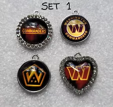 Sale Set 4 charms of Football Redskins, Washington Commanders team, Many styles