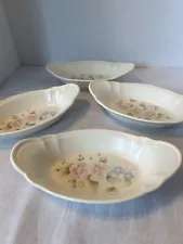 Set Of 4 Pfaltzgraff Tea Rose Au Gratin Individual Casserole Dish 8” EUC