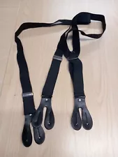 Black 1" braces for trousers, single strap at back CHARITY SALE