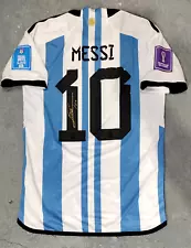 Lionel Messi Signed 2022 Fifa World Cup Argentina Jersey