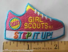 Girl Scout 2007 COOKIE SALE PATCH "Step It Up!" Shoe Sneaker Badge Selling Award