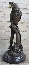 Real Williams Hot Cast Deco Brazilian Parrot Bronze Sculpture Bird Figure Sale