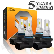 For Honda Civic Si Coupe 2-Door 2004-2015 4x White LED Headlight Bulbs 9005 9006 (For: 2011 Honda Civic)