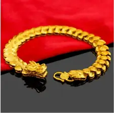 Hot Sale China Dragon 22k 23k 24k Baht Gold GP Bracelet 8.2 30g for Sale