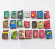 1:24 Scale DUSTY OLD BOOKS 21 Pc Miniature Books Prop Faux Fill a Bookshelf