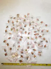 100 New Bagged USA American Flag Pins ~ 1 inch