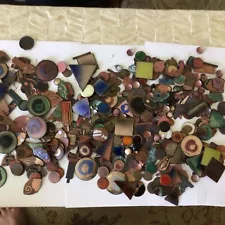 Lot Of Copper Enameled Art Pieces Over 2 Pounds