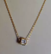 New ListingVintage TRIFARI Cube Necklace w/Orig Tags Square Cut Rhinestones GT