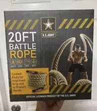 US Army Battle Rope 20 ft ready to Cardio Workouts Crossfit USE-1001A Natural