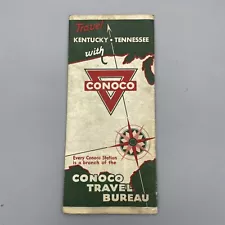 Conoco Oil And Gas Road Map 1933 Kentucky And Tennessee