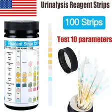 100 Strips URS-10T Urine Dipstick 10 Parameter Urinalysis Reagent Test Strips US