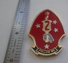 USN DECKPLATE LEADERSHIP FOLLOW ME 2nd MARINE DIV. CHIEF'S MESS CHALLENGE COIN