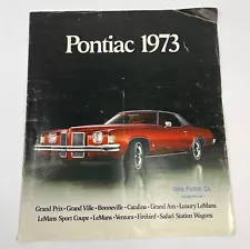 1973 Pontiac Sales Brochure Firebird, Trans Am Catalina Grand Am Bonneville