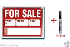 Buy 10 Pcs 9x12 Inch Plastic "For Sale"Sign GET a Free erasable Marker