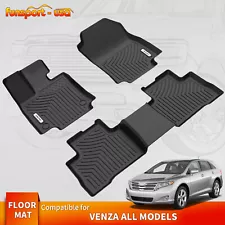 Car Floor Mats Liners For 2021-2023 Toyota Venza All Weather TPE Rubber Carpet (For: Toyota Venza)