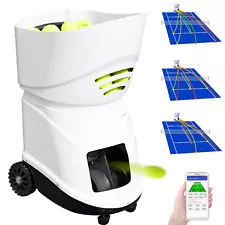 Portable Tennis Ball Machine 150 Balls Pro Train w/APP Multi-func Remote Control