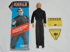 The Man From Uncle Illya Kuryakin TV Action Figure w/ Box 1965 Gilbert 12" Toy