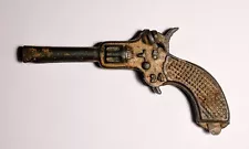 Antique Very Small Tin Plate Cap Revolver Gun No. 34 c. 1920