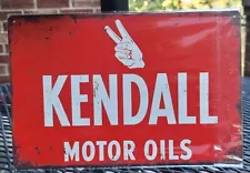 Kendall Motor Oil Tin Metal Sign 7.8x11.8 Inches In Size Vintage New