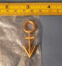 RARE Prince Symbol gold tone Pin New Power Generation NEW Concert Memorabilia