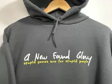 New Found Glory Hoodie Hooded Sweatshirt Black Men’s Size Large Arrow Heart EUC