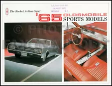 1965 Olds Sports Car Sales Catalog 442 Cutlass Starfire Jetstar I Brochure 65