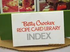 For sale is 1971 Vintage Betty Crocker Complete Recipe Card Library Set w/index