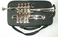 Festive Sale Piccolo Trumpet Nickel Bb/A Instrument with Case