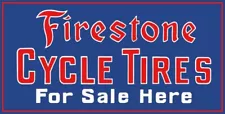 Firestone Cycle Tires For Sale Here NEW Sign 24x48" USA STEEL XXL Size