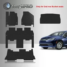 ToughPRO Floor Mats Full Set Black For Chrysler Voyager 2nd Row Bucket 2020-2023