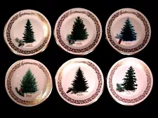 Lenox Commemorative Issue Limited Edition Christmas Tree Plates Set of 6