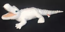 Wild Republic Albino Alligator Crocodile Plush Stuffed Animal Toy Blue Eyes 23"