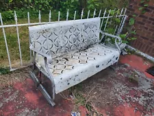 Vintage outdoor glider bench