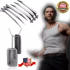 One Pair of Stainless Steel Wolverine Claws Cosplay With Free Necklace