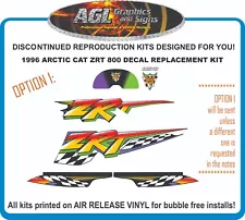 1996 Arctic Cat ZRT 800 Reproduction Decal Kit 600 also available